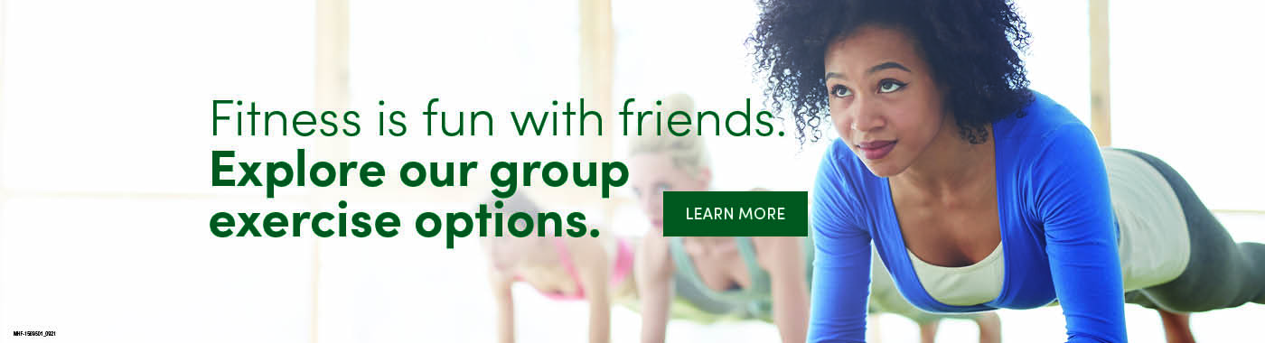 Fitness is fun with friends. Explore our group exercise options.
